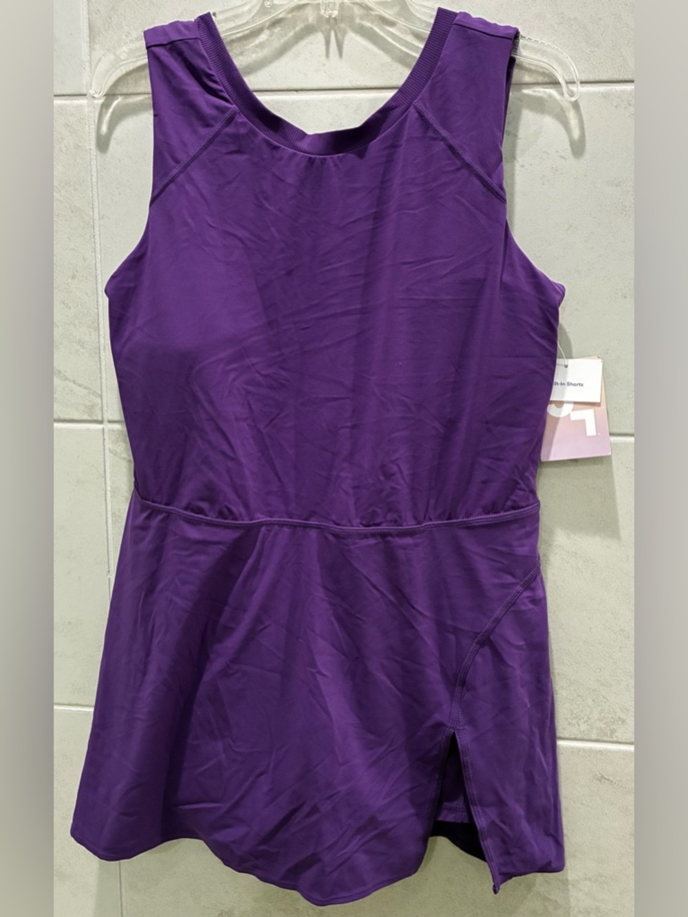 NWT JoyLab Purple Active Dress Sleeveless Built-In Shorts Size XL